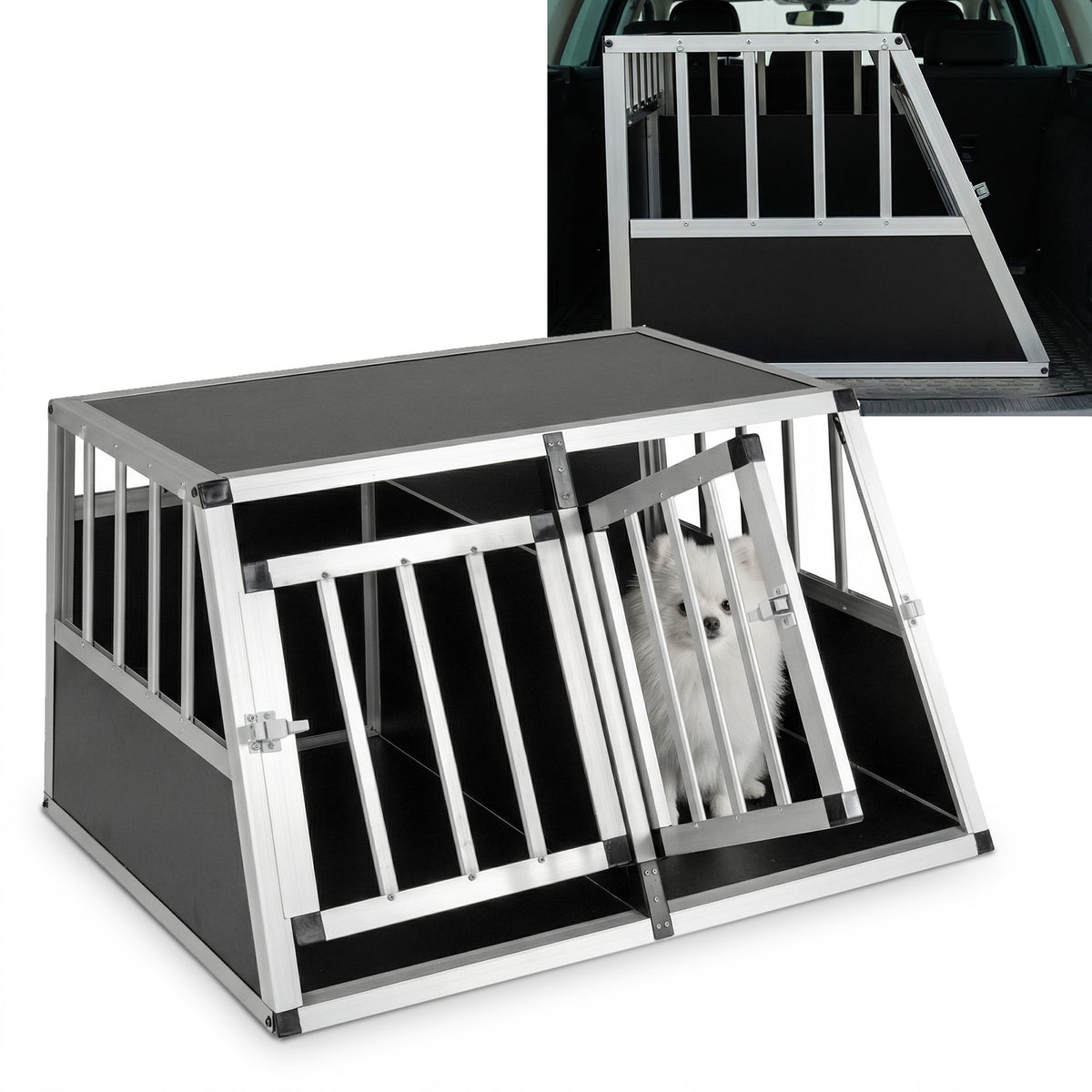 Aluminum Dog Transport Box with Lockable Door
