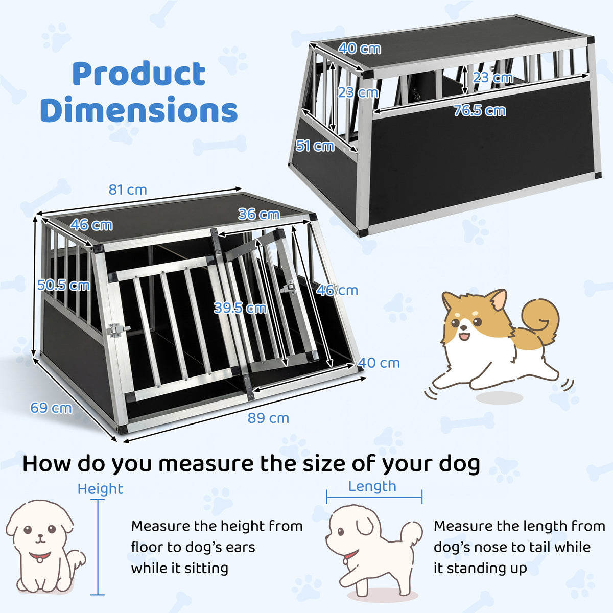 Aluminum Dog Transport Box with Lockable Door