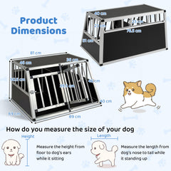 Aluminum Dog Transport Box with Lockable Door