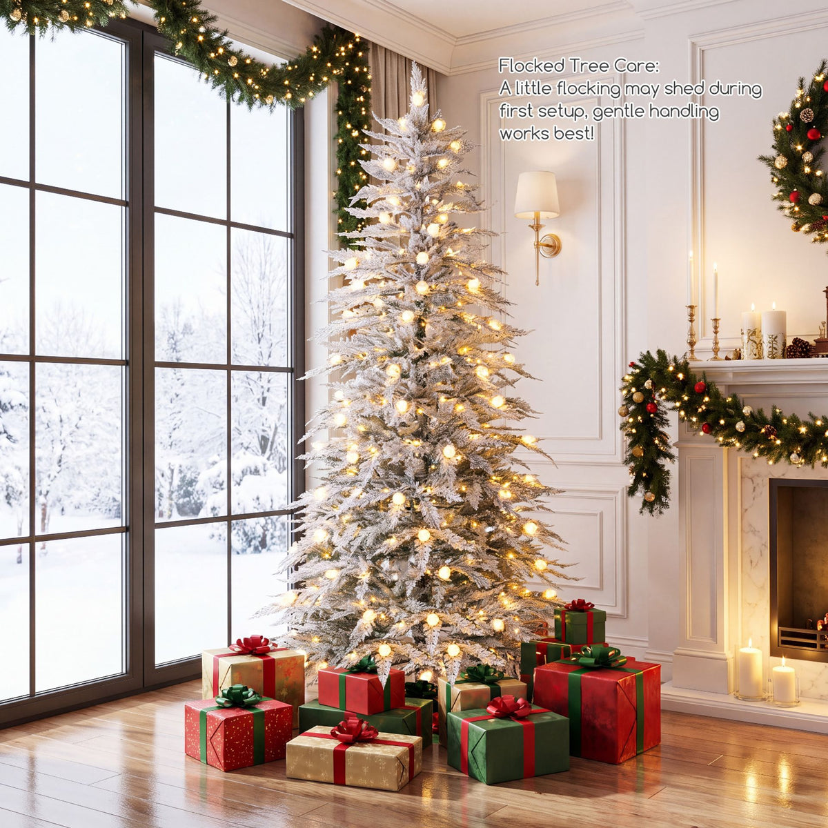 Artificial Flocked Christmas Tree, image 3