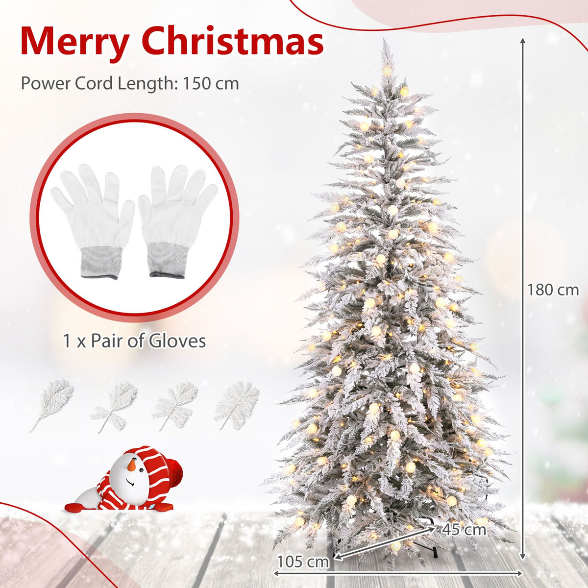 Artificial Flocked Christmas Tree, image 5