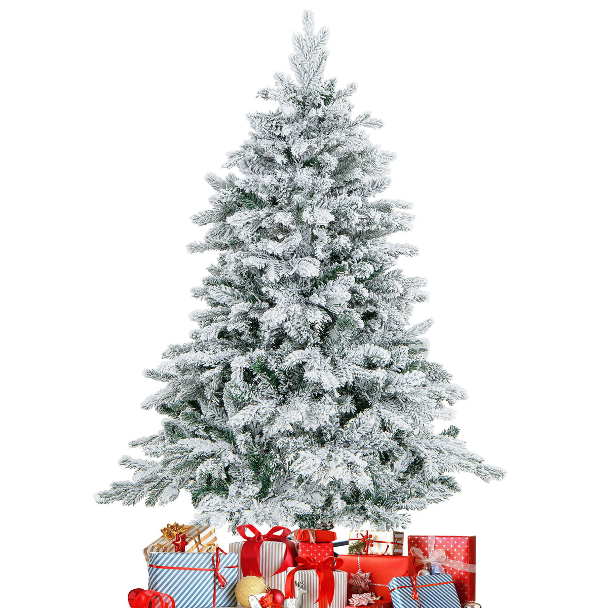 Artificial Xmas Tree Flocked Christmas Tree with Branch Tips-S