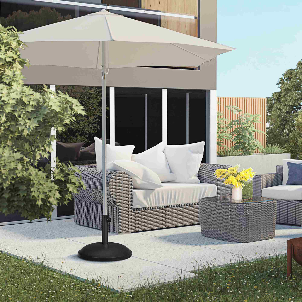 Outsunny 25 kg Parasol Base in Black, image 2