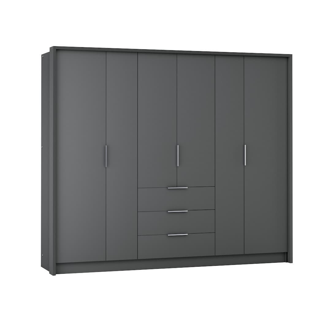 Bangkok Hinged Door Wardrobe 255cm, image 2