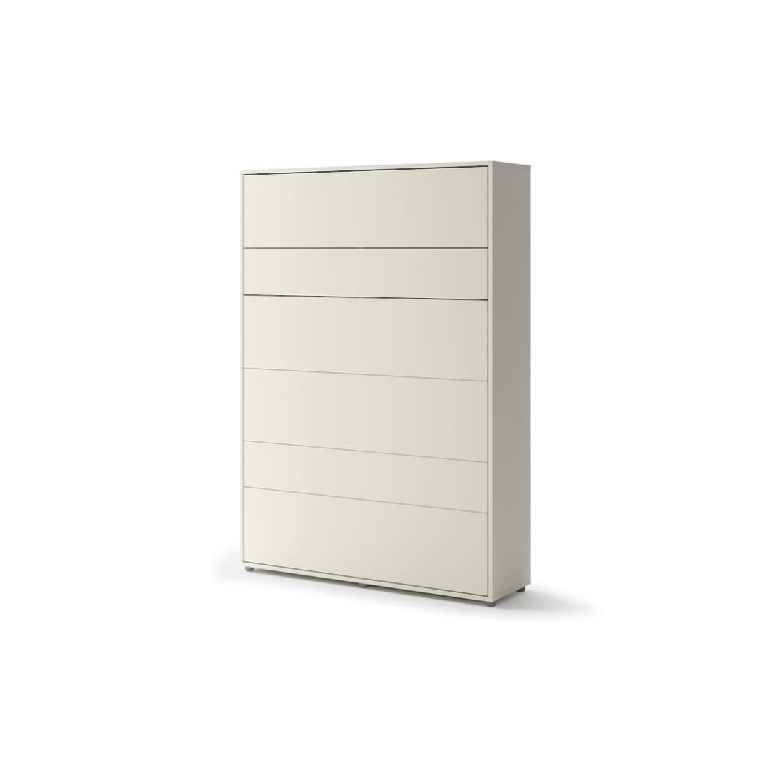 BC-01 Vertical Wall Bed Concept 140cm With Storage Cabinets and LED