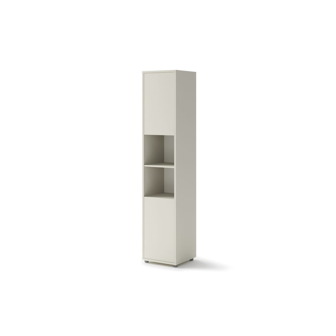 BC-12 Vertical Wall Bed Concept 160cm With Storage Cabinets and LED