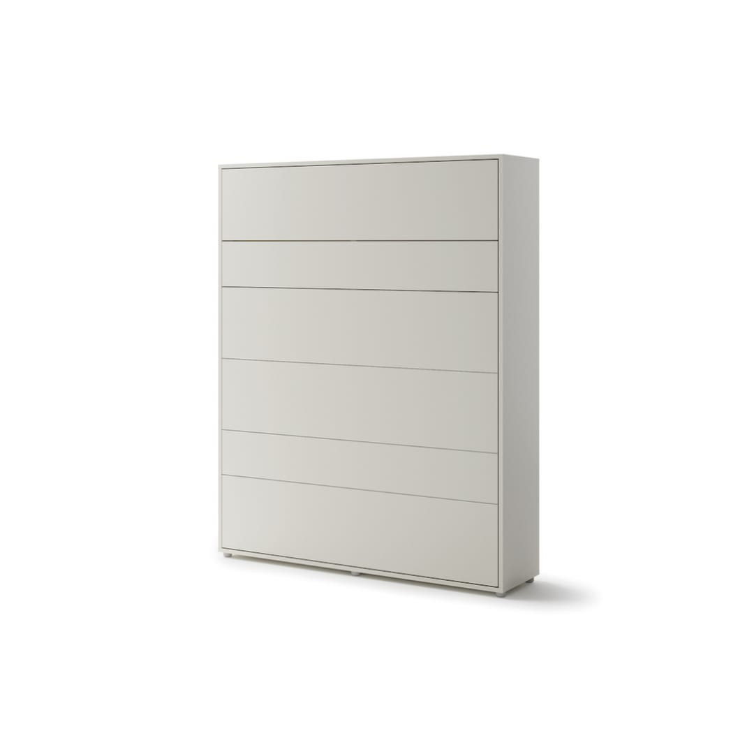 BC-12 Vertical Wall Bed Concept 160cm With Storage Cabinets and LED
