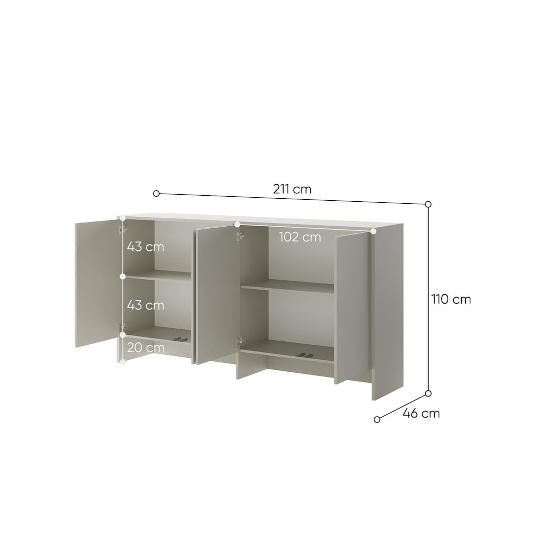 BC-11 Over Bed Unit for Horizontal Wall Bed Concept 90cm