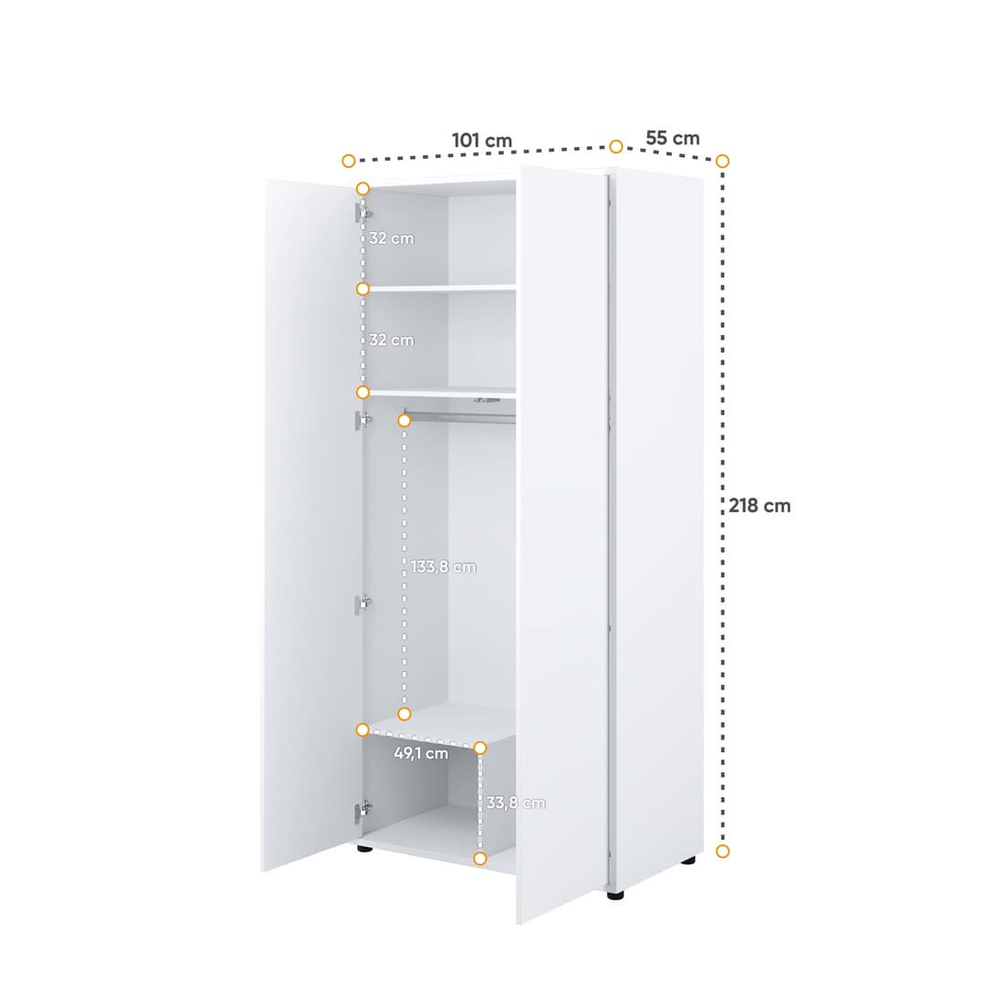 Bed Concept BC-20 Hinged Door Wardrobe 101cm - product image 6