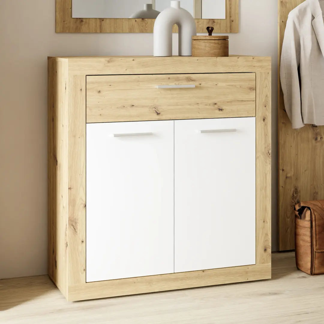 Baccio Shoe Cabinet 83cm in Oak Artisan