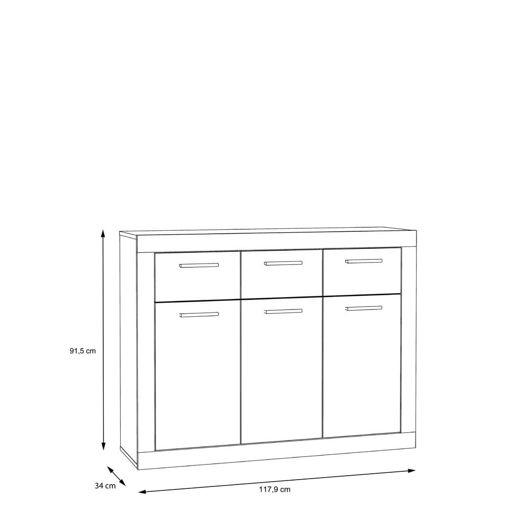 Baccio Sideboard Cabinet 118cm, image 6