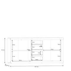 Baccio Sideboard Cabinet 197cm, image 9