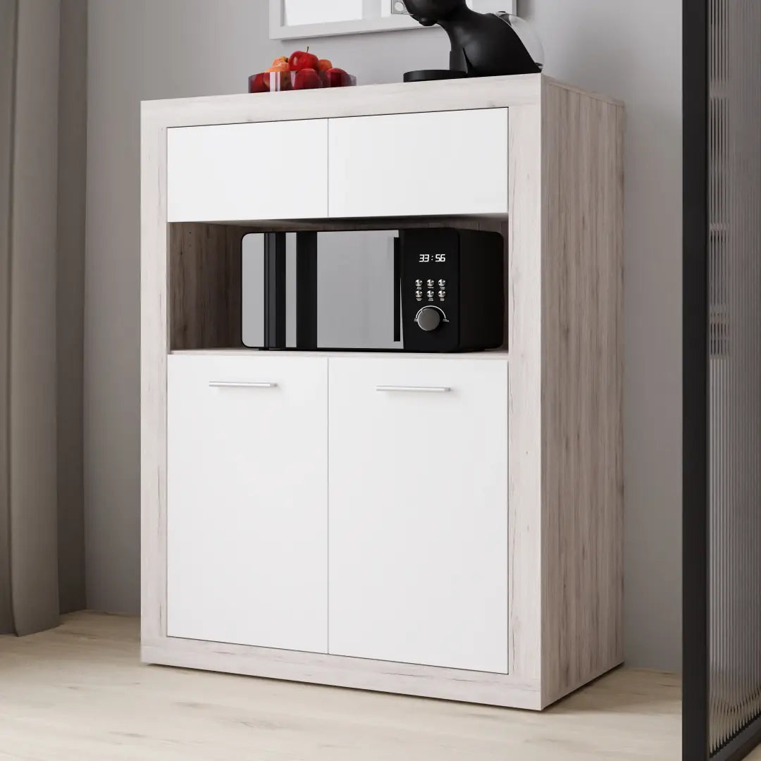 Baccio Highboard Cabinet 93cm in Oak Sand