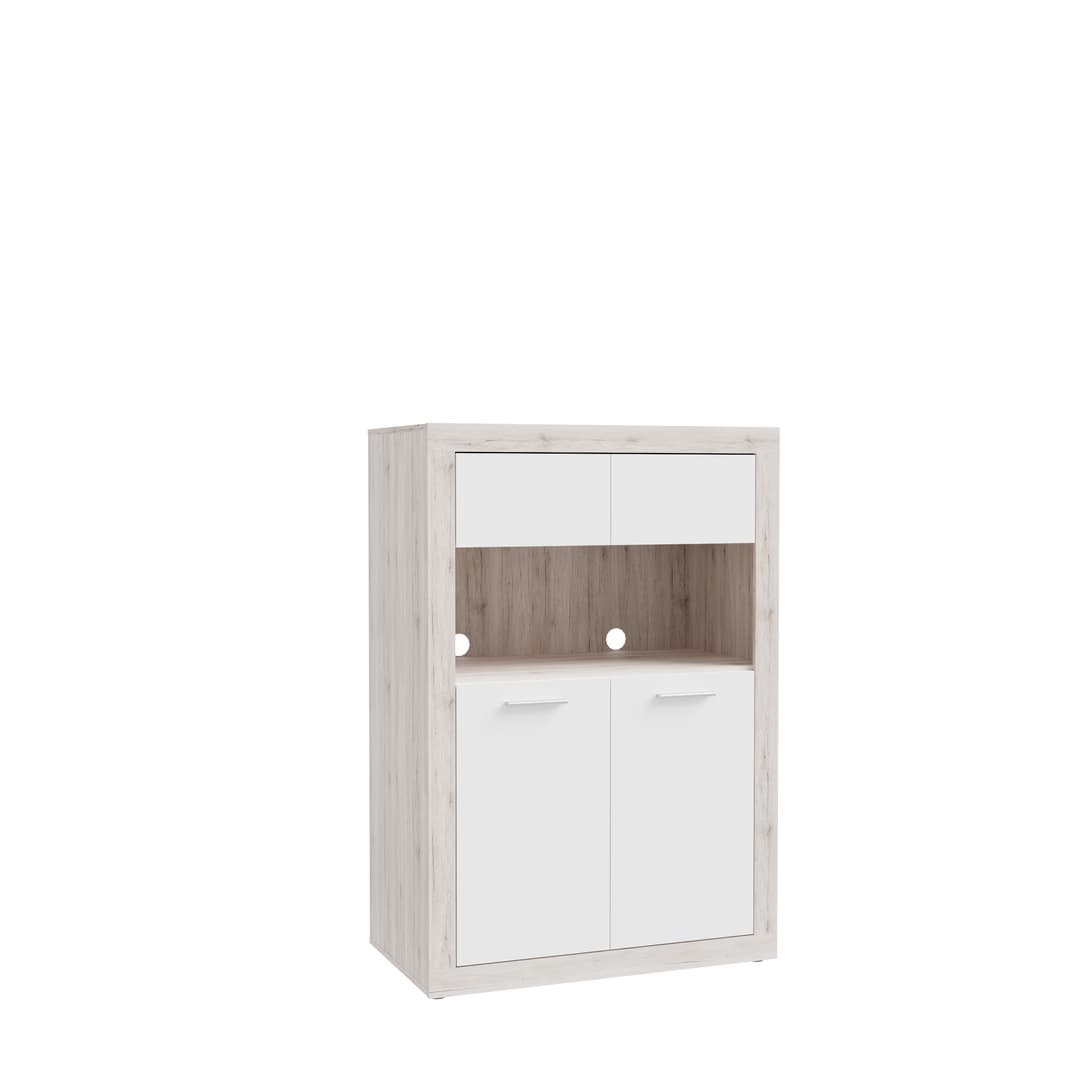 Baccio Highboard Cabinet 93cm in Oak Sand, image 2