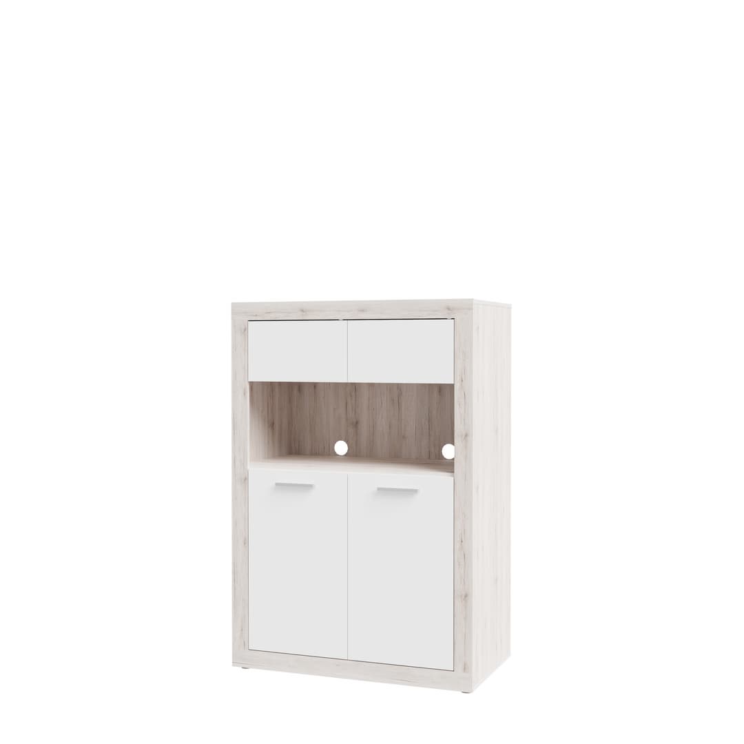 Baccio Highboard Cabinet 93cm in Oak Sand, image 6