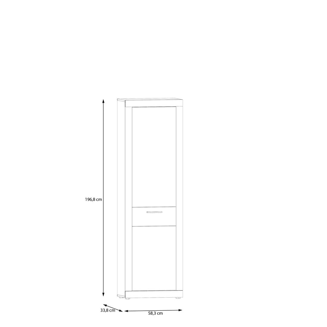 Baccio Tall Cabinet 58cm in Oak Artisan, image 7