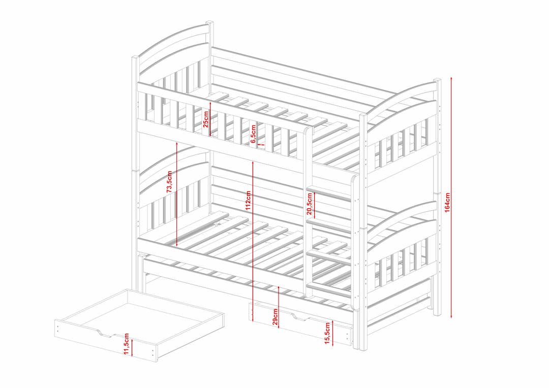 Blanka Bunk Bed with Trundle and Storage - product image 24