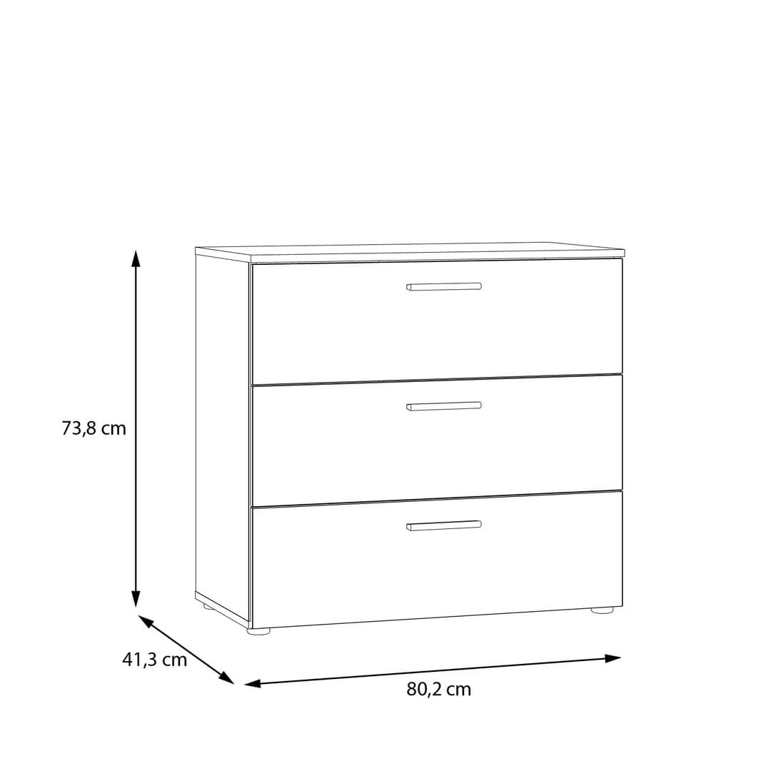 Ingalill Chest Of Drawers 80cm in Sand, image 6
