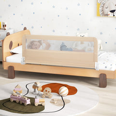 150CM Foldable Baby Bed Rail Guard in Beige, image 2
