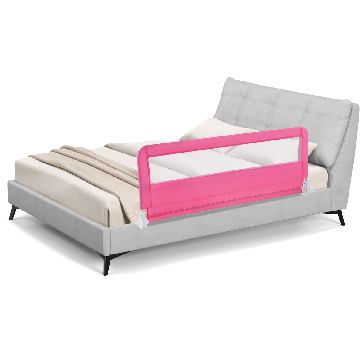 150CM Foldable Baby Bed Rail Guard in Pink
