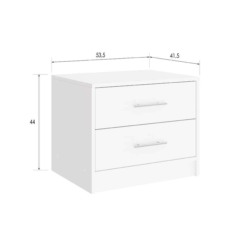 Bedside Table DUNHAM White