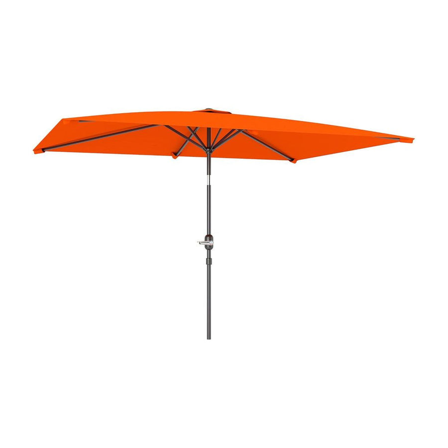 Outsunny 3x2m Garden Parasol Umbrella with Aluminium Pole, Tilt and Crank, Rectangular Outdoor Table Parasol Sun Shade for
