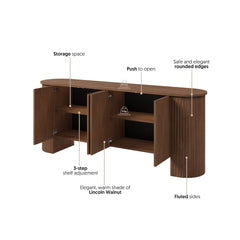 Cavo Sideboard Cabinet 200cm in Oak Walnut, image 7