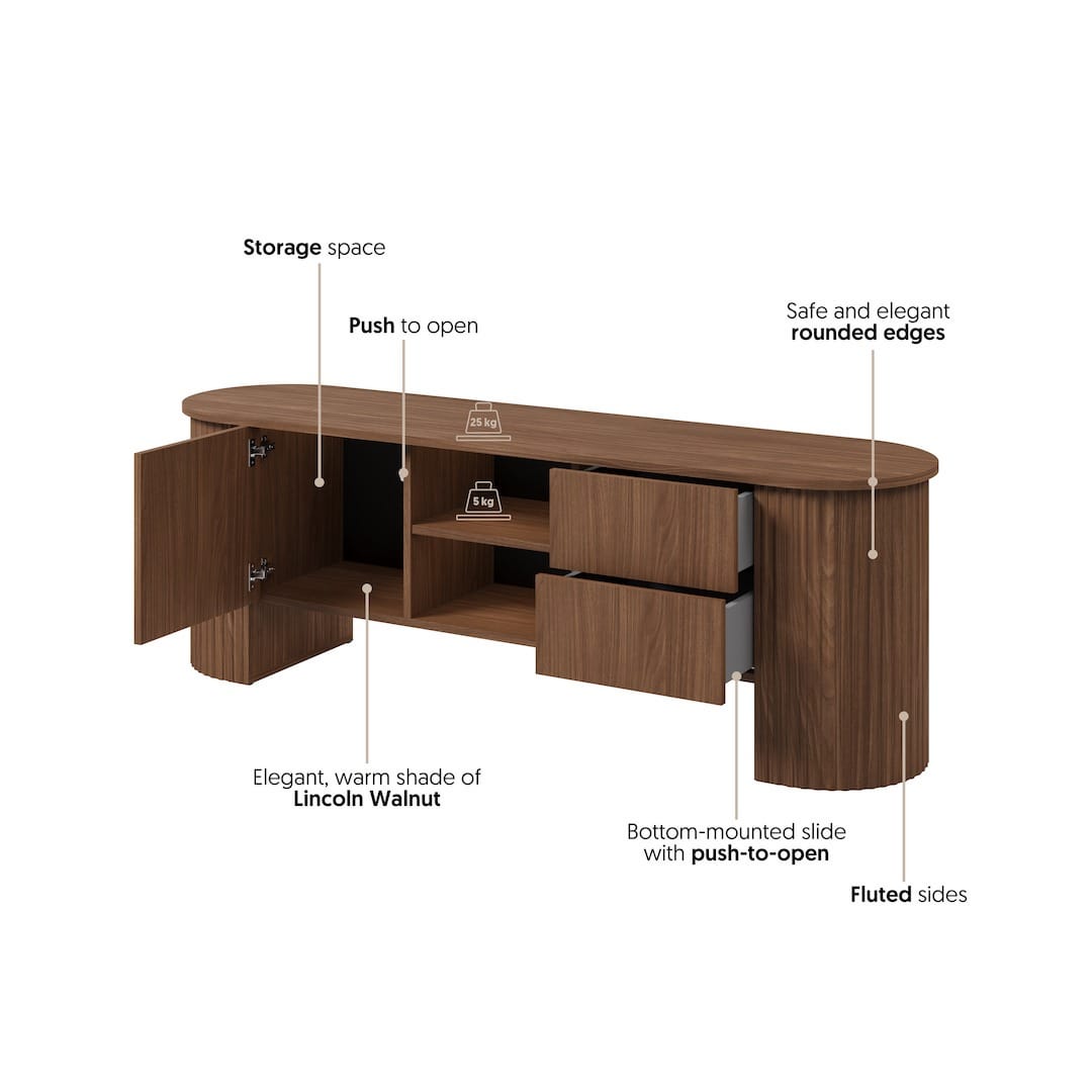 Cavo TV Cabinet 180cm in Oak Walnut, image 7