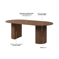 Cavo Extending Dining Table 120cm in Oak Walnut, image 13
