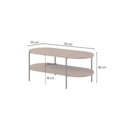 Cavo Coffee Table 110cm in Oak Walnut, image 4