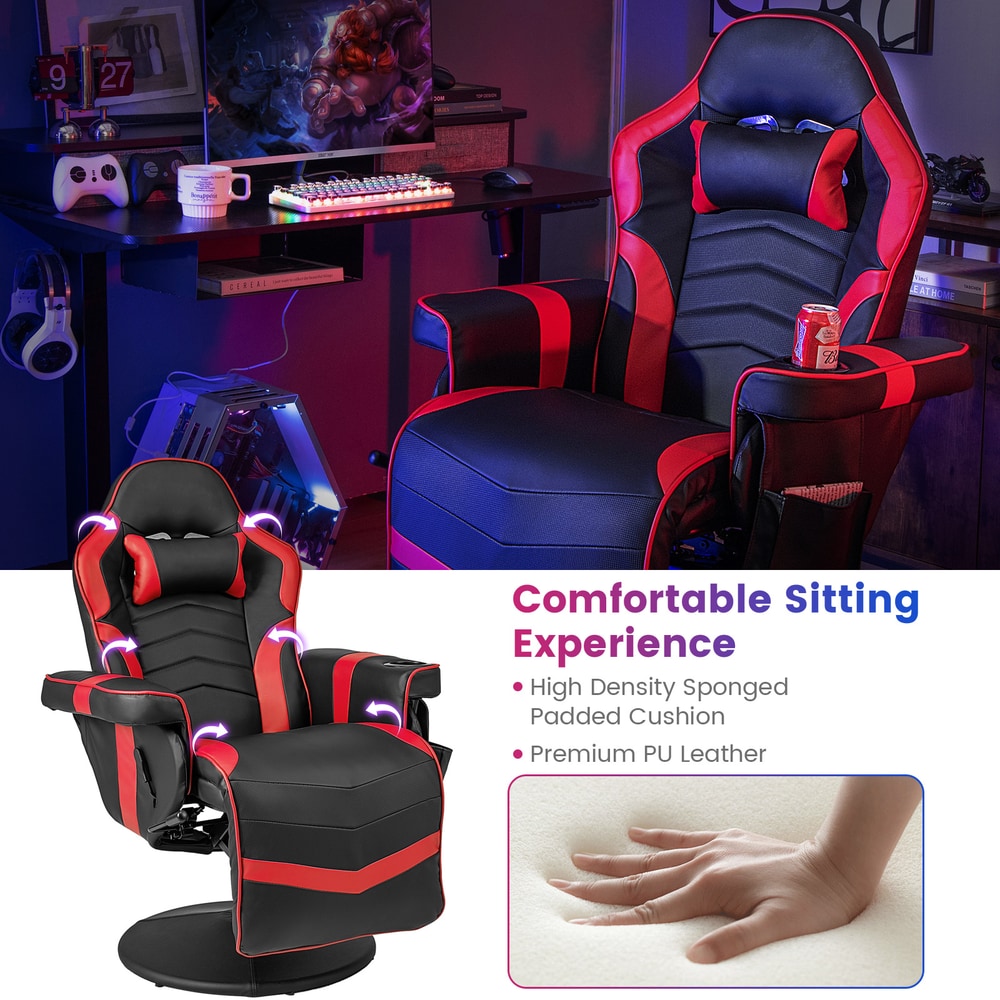 The gaming chair with comfortable sitting experience details