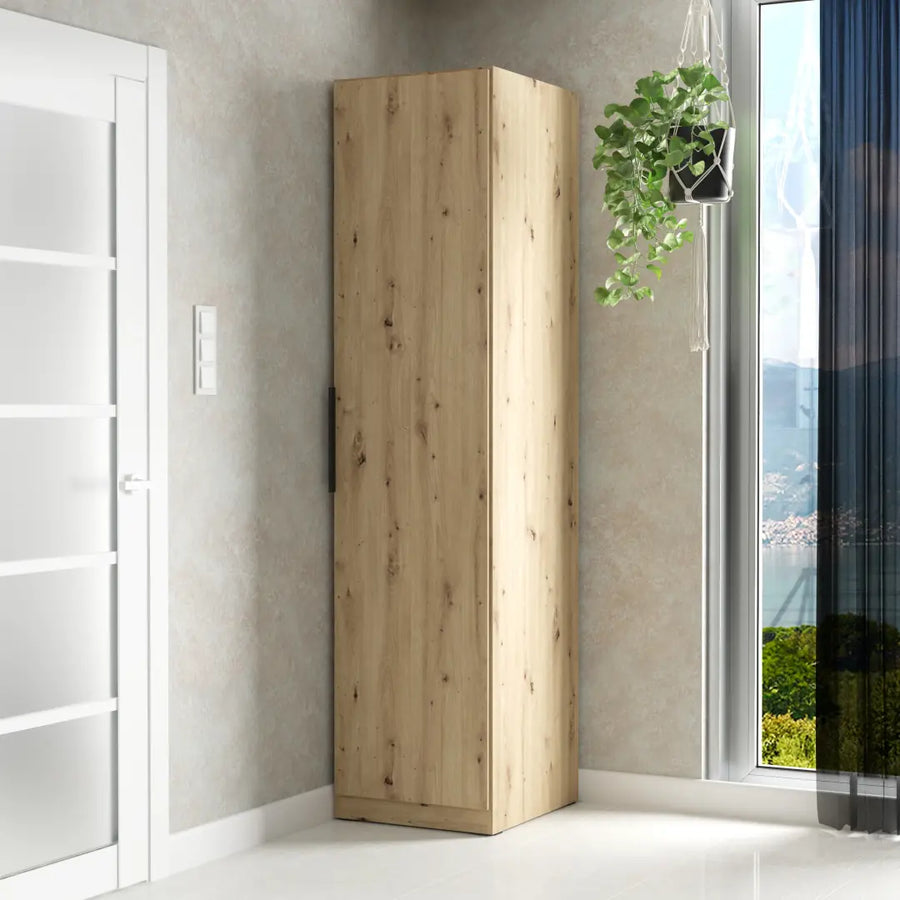 Cadixo Hinged Door Wardrobe 51cm in Oak Artisan