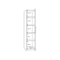 Cadixo Hinged Door Wardrobe 51cm, image 7
