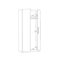 Cadixo Hinged Door Wardrobe 101cm, image 14
