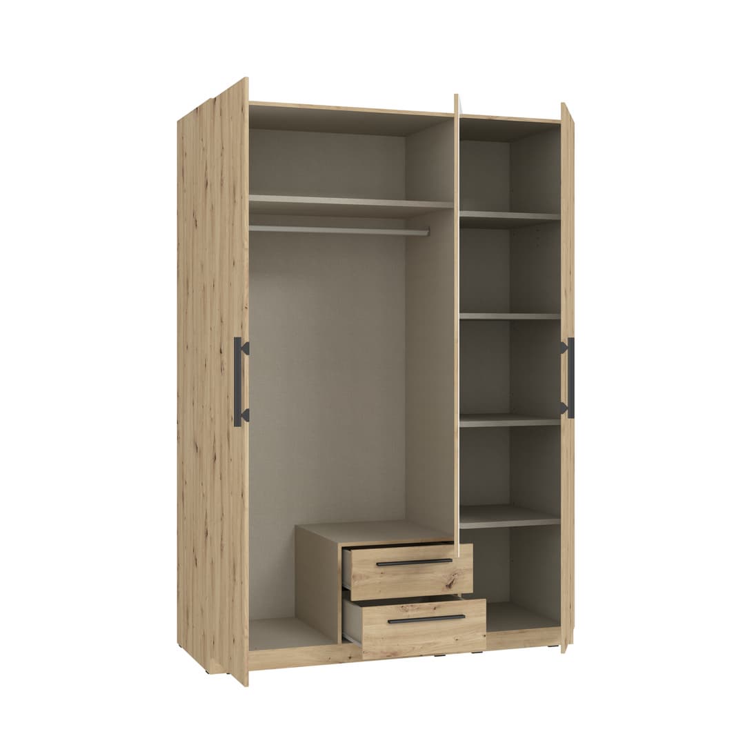 Cadixo Hinged Door Wardrobe 151cm, image 3