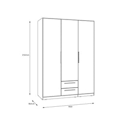 Cadixo Hinged Door Wardrobe 151cm, image 7