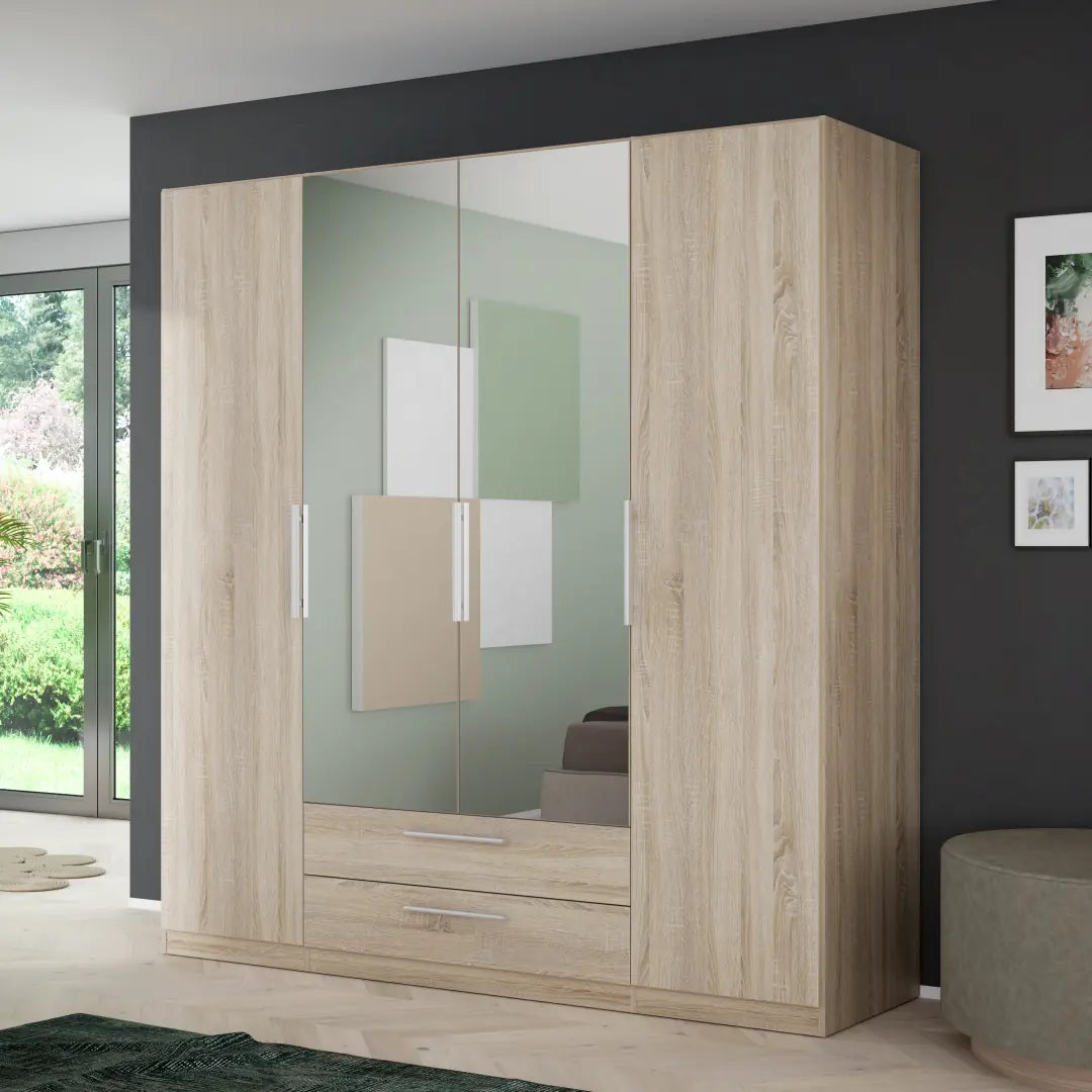 Cadixo Hinged Door Wardrobe 200cm in Oak Sonoma, image 8