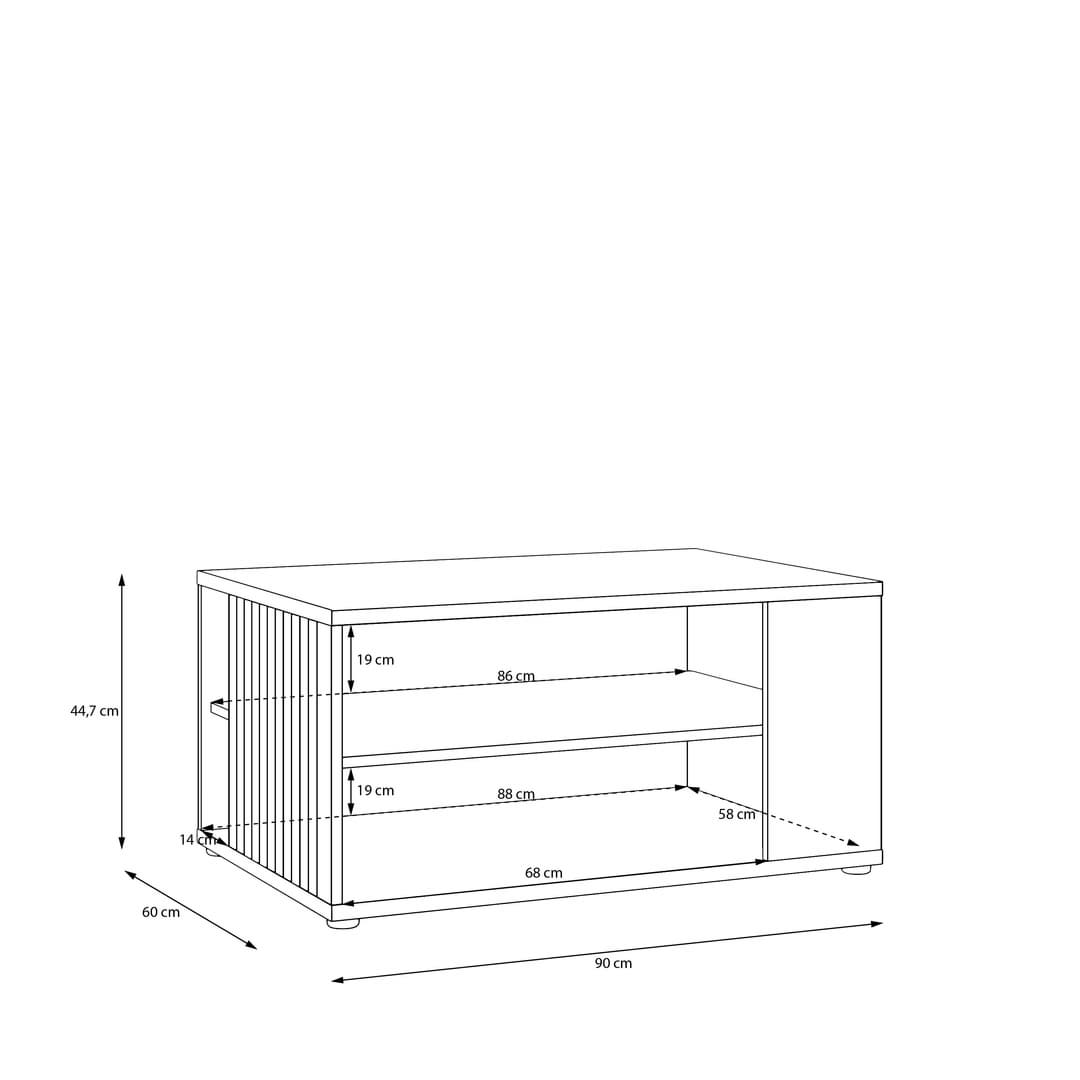 Verniq Coffee Table 90cm in Oak Natural, image 7