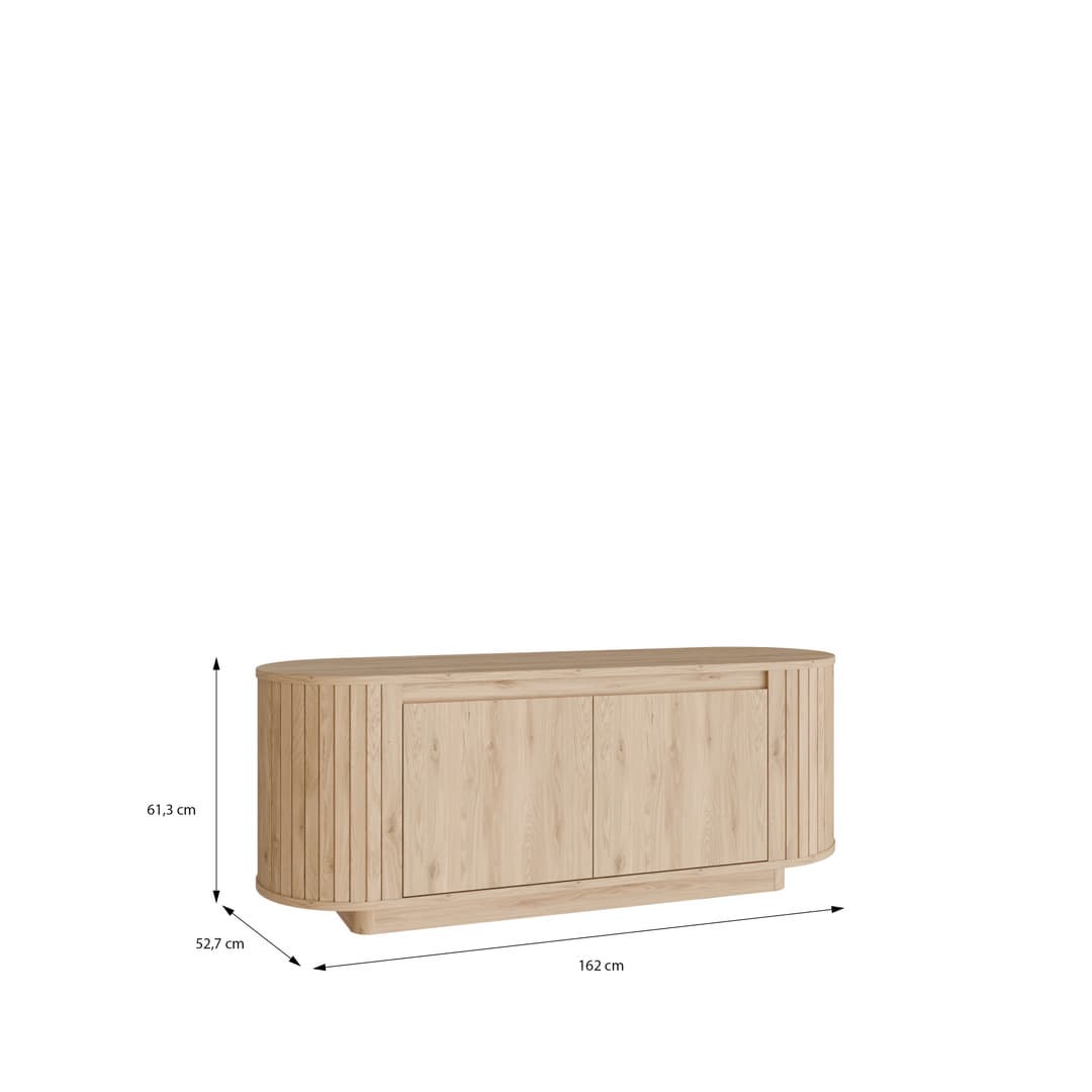 Chikuma TV Cabinet 162cm in Oak Natural, image 6