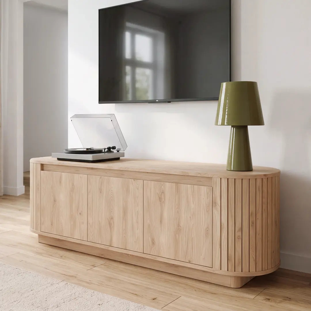 Chikuma TV Cabinet 212cm in Oak Natural, image 11