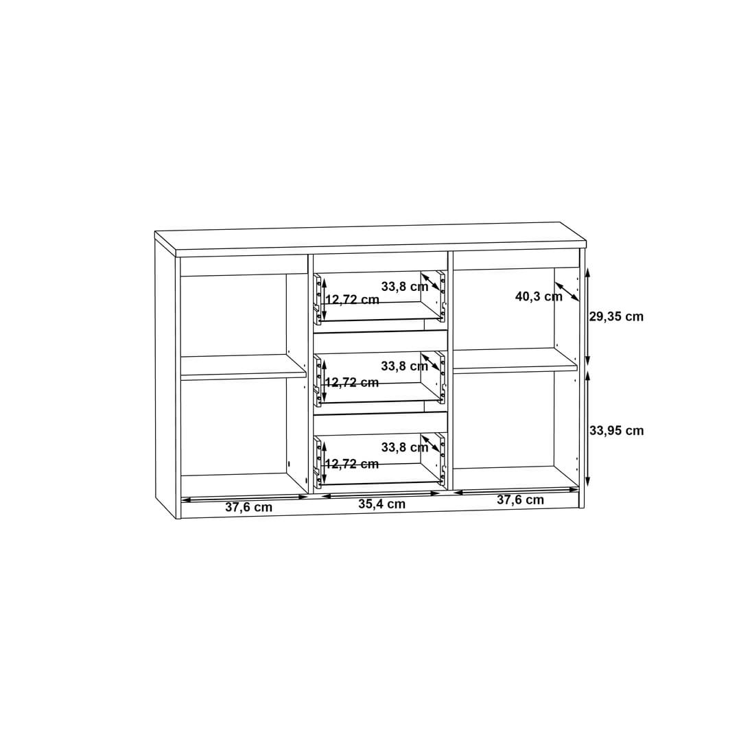 Chelsea Chest Of Drawers 121cm in White, image 4