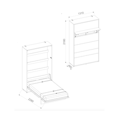 BC-02 Vertical Wall Bed Concept 120cm