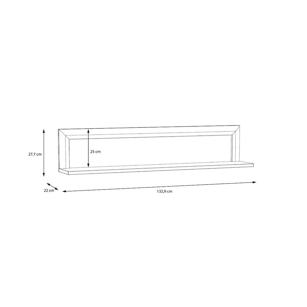 Savona Floating Shelf 133cm in Black, image 4