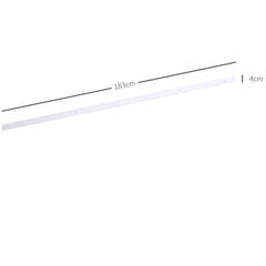 HOMCOM 6FT Rustic Interior Sliding Barn Door Mounting Hardware Kit - White