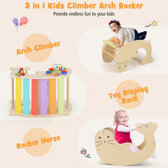 3-in-1 Climbing Toy Set for for 3-14 Years Old Toddlers-Multicolor