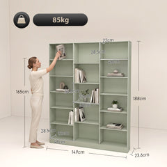 HOMCOM Bookcase with Open Storage, 6-Tier Bookshelf with Anti-Tipping Hardware, Light Green