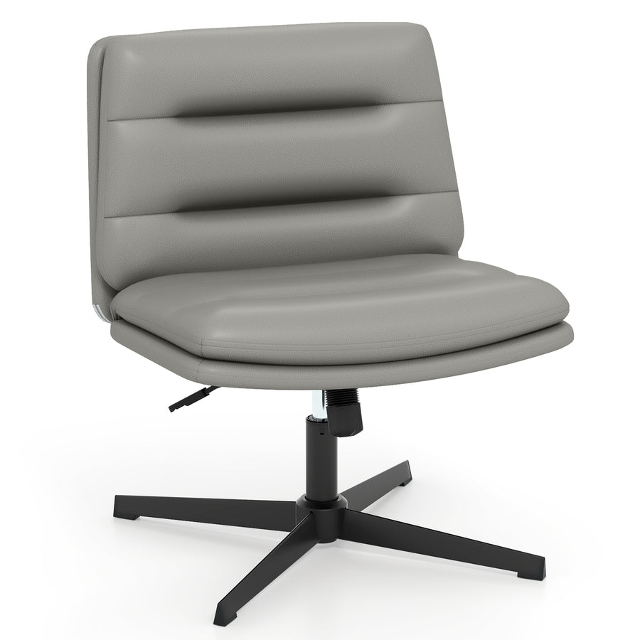 Criss Cross Legged Chair with Adjustable Height for Bedroom-Grey