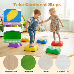 Cute Butterfly Theme 6 Pieces Stepping Stones Non-Slip Design for Ages 3+ Kids