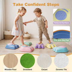 Cute Monster Theme 6 Pieces Non-Slip Design for Ages 3+ Kids