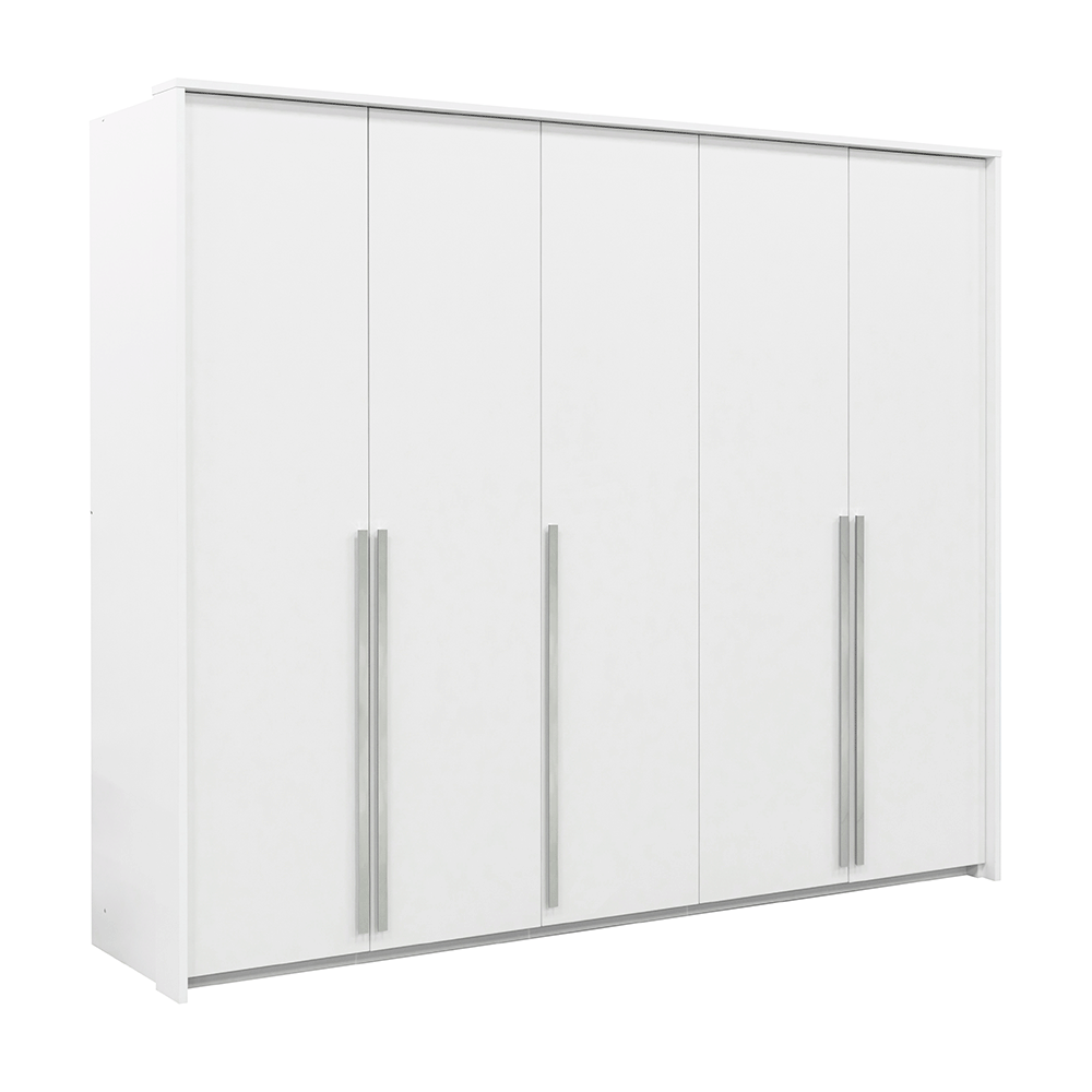 White Hinged Door Wardrobe 255cm – EVERTON D5